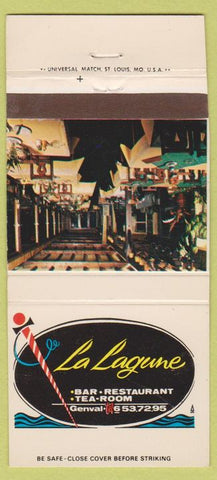 Matchbook Cover - La Lagune Restaurant Belgium 30 Strike