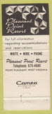 Matchbook Cover - Pleasant Point Resort Point Pleasant WV 30 Strike