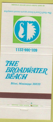Matchbook Cover - Broadwater Beach Biloxi MS 30 Strike