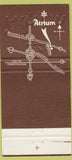 Matchbook Cover - Atrium Restaurant Lounge Rollings Meadows IL 30 Strike