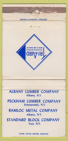 Matchbook Cover - Lumber Albany NY Troy Schenctady WEAR 30 Strike
