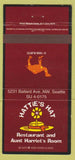 Matchbook Cover - Hattie's Hat Seattle WA Camel Cigarettes 30 Strike