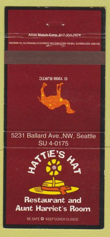 Matchbook Cover - Hattie's Hat Seattle WA Camel Cigarettes 30 Strike
