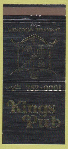 Matchbook Cover - Kings Pub Janesville WI 30 Strike