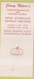 Matchbook Cover - Jonny Nipon's Seafood Restaurant San Francisco CA 30 Strike