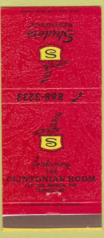 Matchbook Cover - Schulers Restaurant Clinton MD 30 Strike