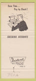 Matchbook Cover - American State Bank Lawrenceburg IN 30 Strike