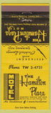Matchbook Cover - Hamilton Plaza Motel Hamilton OH 30 Strike