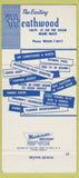 Matchbook Cover - Heathwood  Miami Beach FL 30 Strike