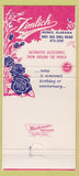 Matchbook Cover - Zimlich Flower Store Mobile AL FTD 30 Strike