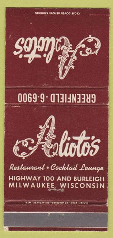 Matchbook Cover - Alioto's Milwaukee WI 30 Strike