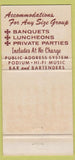 Matchbook Cover - Alioto's Milwaukee WI 30 Strike