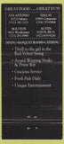 Matchbook Cover - Old San Francisco San Antonio Dallas TX girlie 30 Strike
