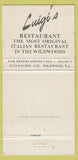 Matchbook Cover - Luigi's Restaurant Wildwood NJ 30 Strike