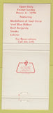 Matchbook Cover - Balsam Embers Restaurant Salt Lake City UT 30 Strike