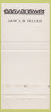 Matchbook Cover - John Warner Bank Clinton IL black 30 Strike