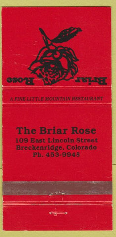 Matchbook Cover - Briar Rose Breckendridge CO 30 Strike