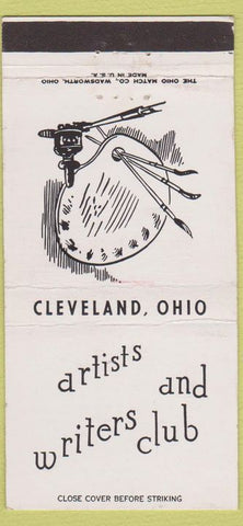 Matchbook Cover - Artists Writers Club Cleveland OH 30 Strike