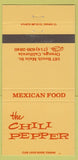 Matchbook Cover - The Chili Pepper Mexican Food Orange CA 30 Strike