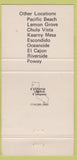 Matchbook Cover - Filippi's Pizza Grotto San Diego CA 30 Strike