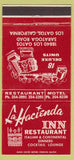 Matchbook Cover - La Hacienda Inn Restaurant Los Gatos CA motel 30 Strike