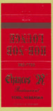 Matchbook Cover - Chances R Restaurant York NE 30 Strike