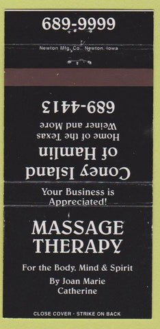 Matchbook Cover - Message Therapy Coney Island Hot Dogs 30 Strike