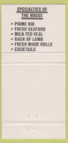 Matchbook Cover - Maverick Restaurant Harrisburg PA 30 Strike