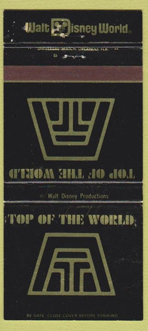 Matchbook Cover - Top of the World Walt Disney World WEAr 30 Strike