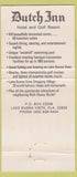 Matchbook Cover - Dutch Inn Walt Disney World 30 Strike