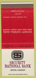 Matchbook Cover - Security National Bank Denver CO 30 Strike