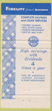 Matchbook Cover - Fidelity Federal Savings Glendale Long Beach CA 30 Strike