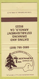 Matchbook Cover - Meadowmont Inn Arnold CA 30 Strike