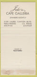 Matchbook Cover - Julio's Cafe Galleria Hollywood CA 30 Strike