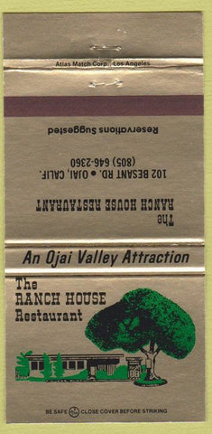 Matchbook Cover - Ranch House Restaurant Ojai CA 30 Strike