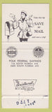 Matchbook Cover - Polk Federal Savings and Loan Lakeland FL 30 Strike