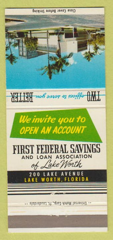 Matchbook Cover - First Federal Savings Loan Lake Worth FL 30 Strike