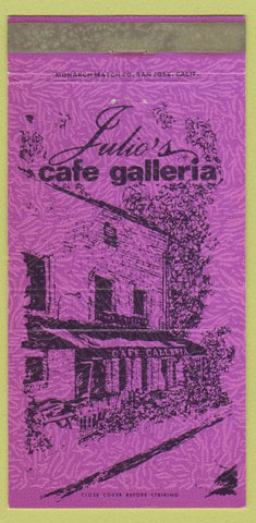 Matchbook Cover - Julio's Cafe Galleria Hollywood CA 30 Strike