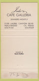 Matchbook Cover - Julio's Cafe Galleria Hollywood CA 30 Strike