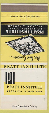Matchbook Cover - Pratt Institute Brooklyn NY 30 Strike