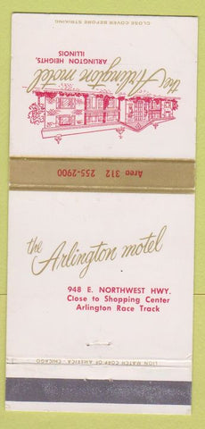 Matchbook Cover - Arlington Motel Arlington Heights IL 30 Strike