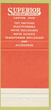 Matchbook Cover - Superior Switchboard Devices Canton OH Paris TX 30 Strike