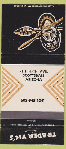 Matchbook Cover - Trader Vic's Scottsdale AZ tiki 30 Strike