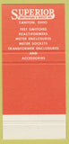 Matchbook Cover - Superior Switchboard Devices Canton OH Paris TX 30 Strike