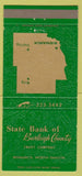 Matchbook Cover - State Bank of Burleigh County Bismarck ND 30 Strike
