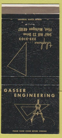 Matchbook Cover - Gasser Engineering Flint MI 30 Strike
