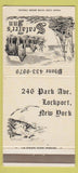 Matchbook Cover - Seafarer's Inn Lockport NY 30 Strike