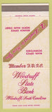 Matchbook Cover - Woodruff State Bank SC 30 Strike