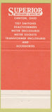 Matchbook Cover - Superior Switch Paris TX Canton OH Bob Edgar 30 Strike