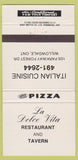 Matchbook Cover - La Dolce Vita Restaurant Willowdale ON 30 Strike